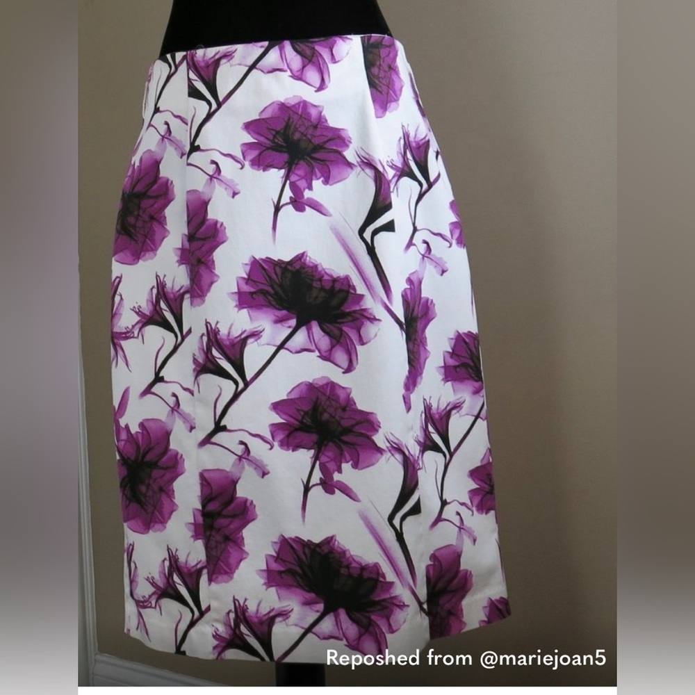 Worthington Purple Floral Skirt